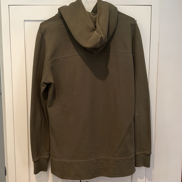 John Elliott Hooded Villian Olive Pullover Sweatshirt - Picture 3 of 5